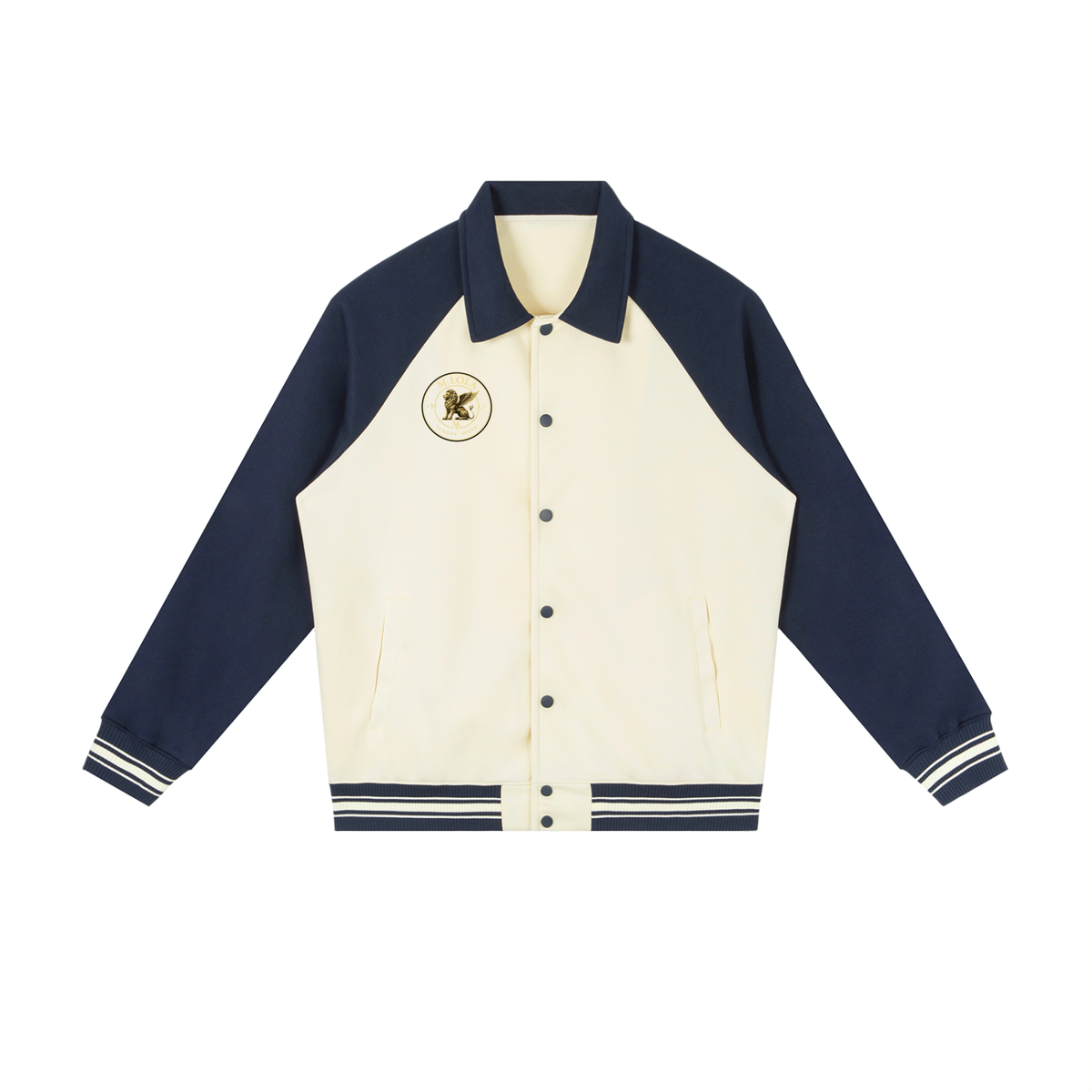 M.Lola Signature Contrast Raglan Sleeve Baseball Jacket