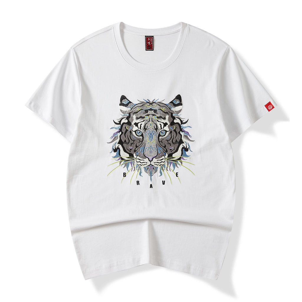 KH706 Great Tiger Embroidery Tee