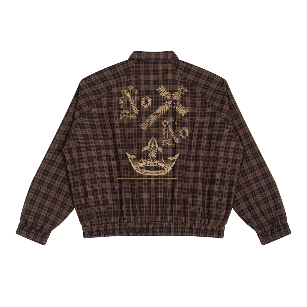 M.Lola "Cross and Crown" Unisex Plaid Full-Zip Track Jacket