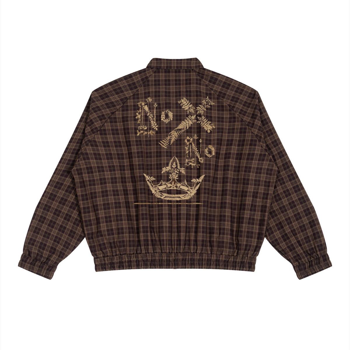 M.Lola "Cross and Crown" Unisex Plaid Full-Zip Track Jacket