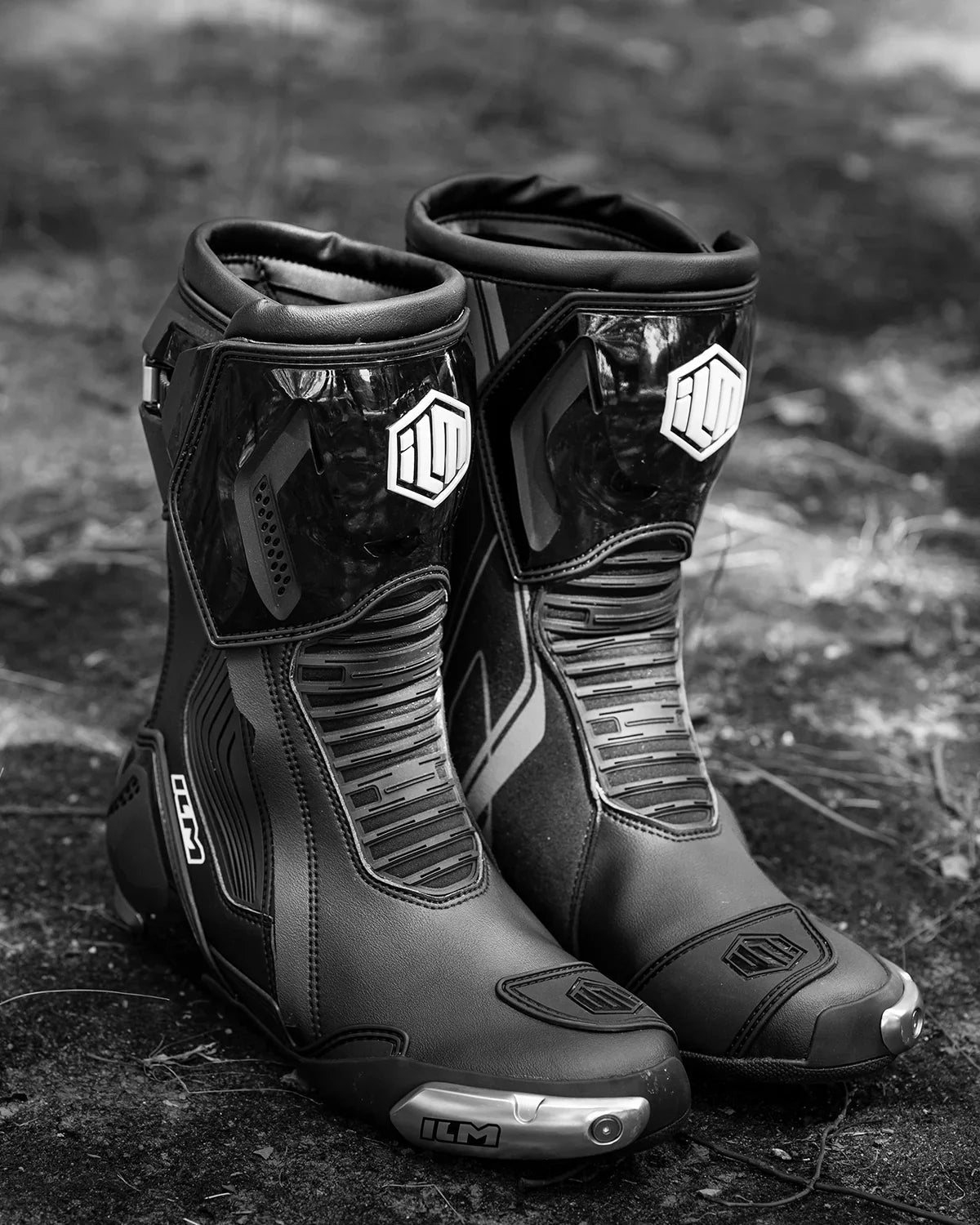 ILM Motorcycle Racing Boots Enhanced Ventilation Anti Slip Street Riding Sport Footwear CE Protective Gear Model BRC1