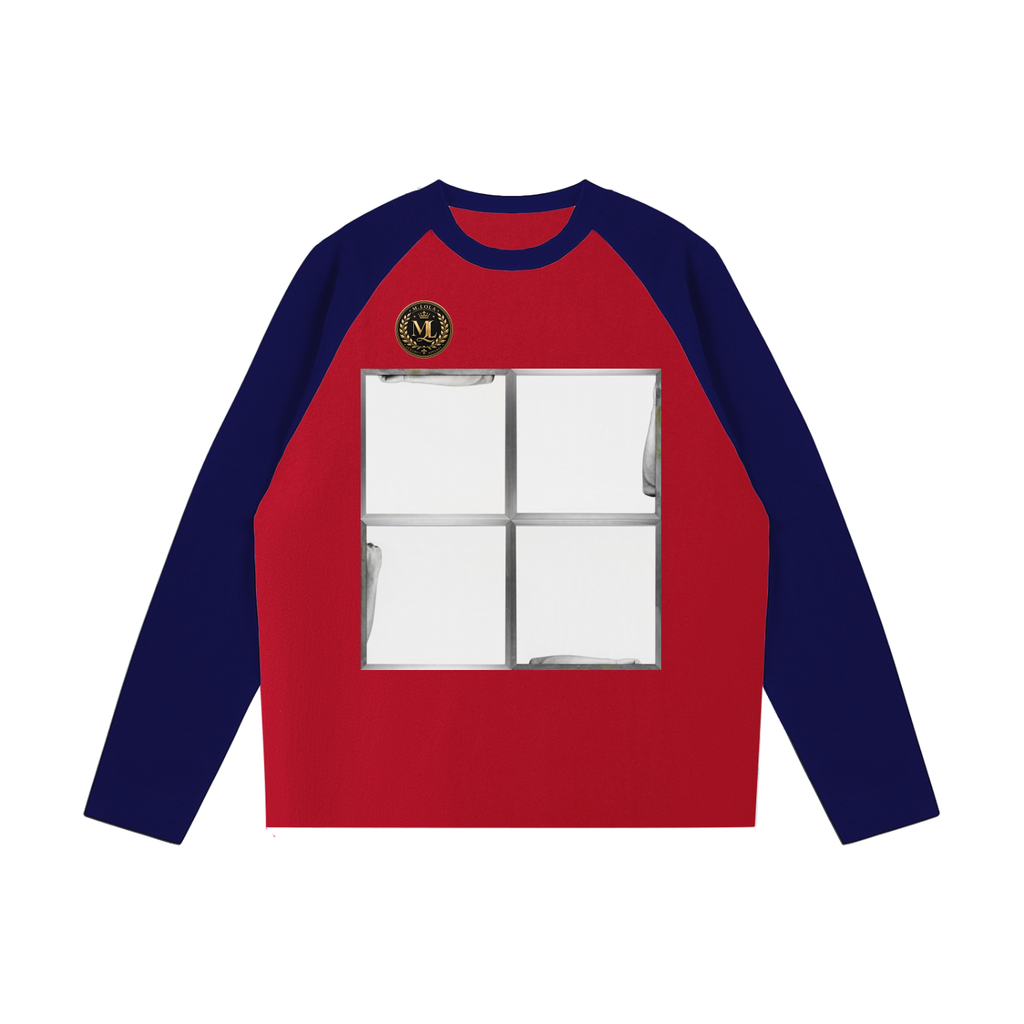 M.Lola “Window” Color-Blocked Raglan Long-Sleeve T-Shirt