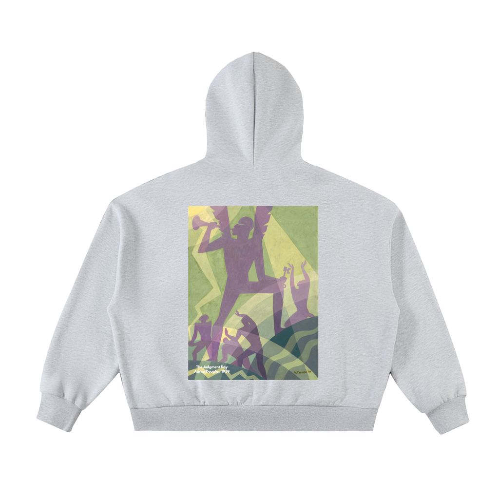 M.Lola “Judgment Day” Fleeced Full-Zip Boxy Hoodie