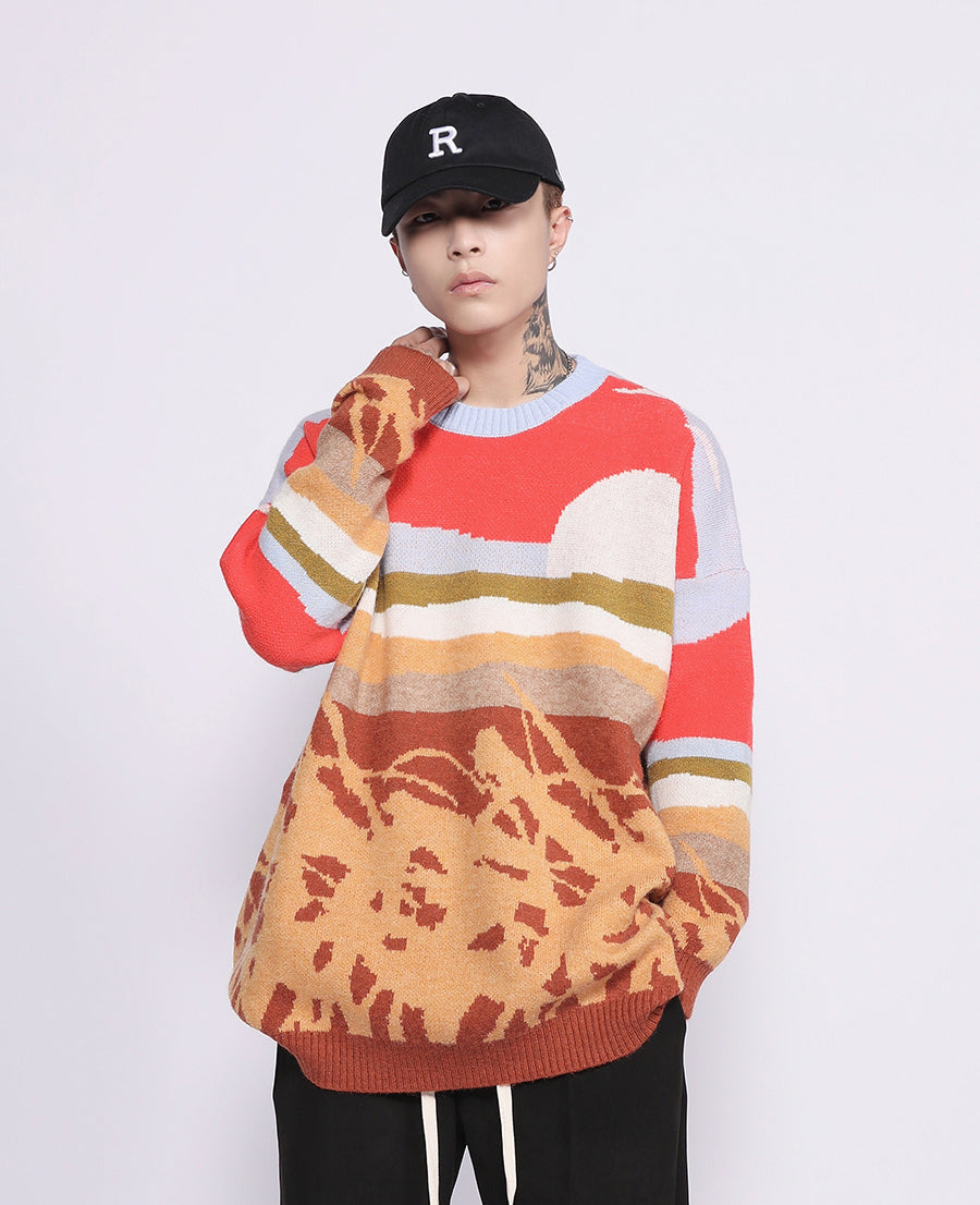 Farmland Artwork Knit Sweater