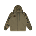 M.Lola “Colt” Unisex Camo-Splice Raglan Zip Hoodie