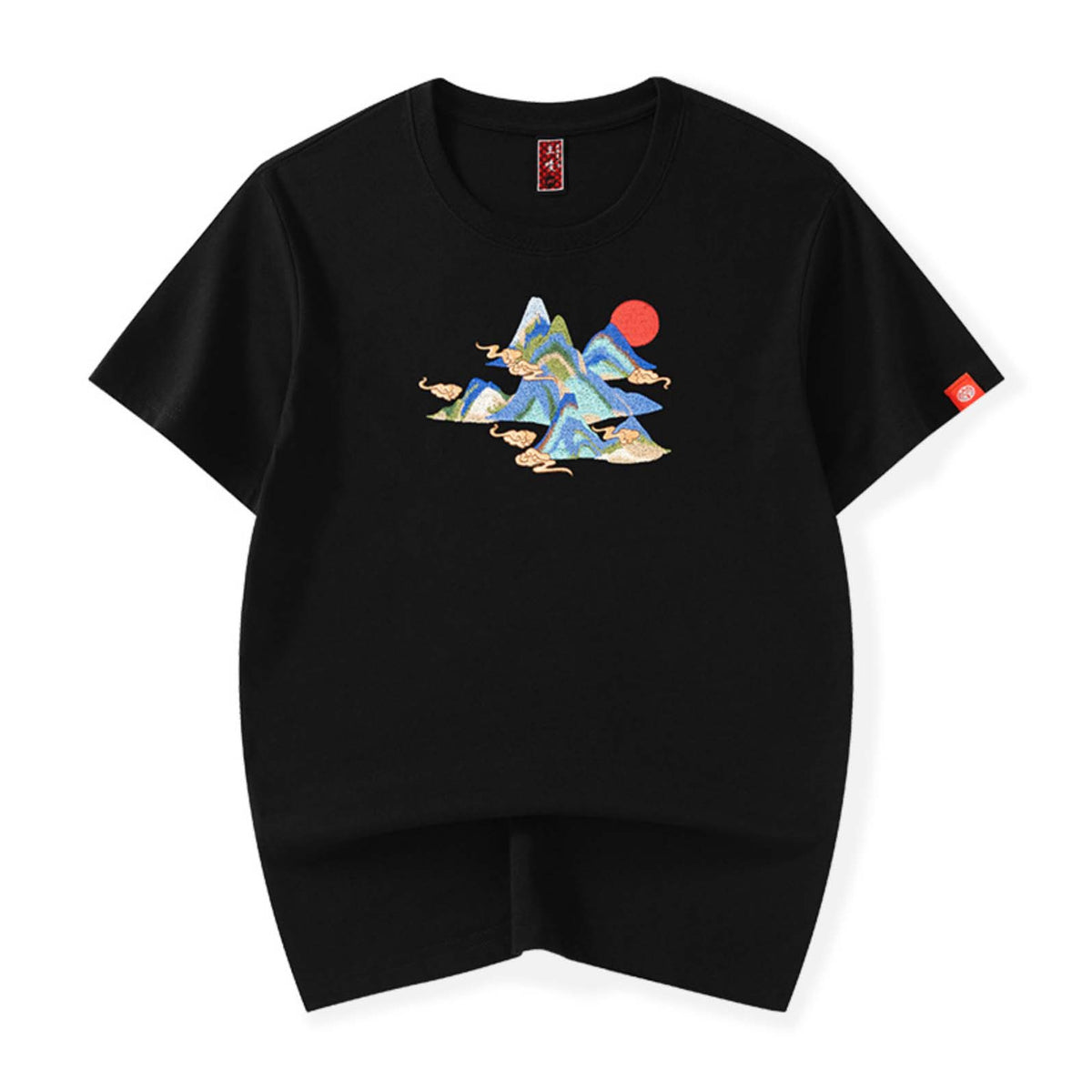KH740 Mountains Embroidery Tee