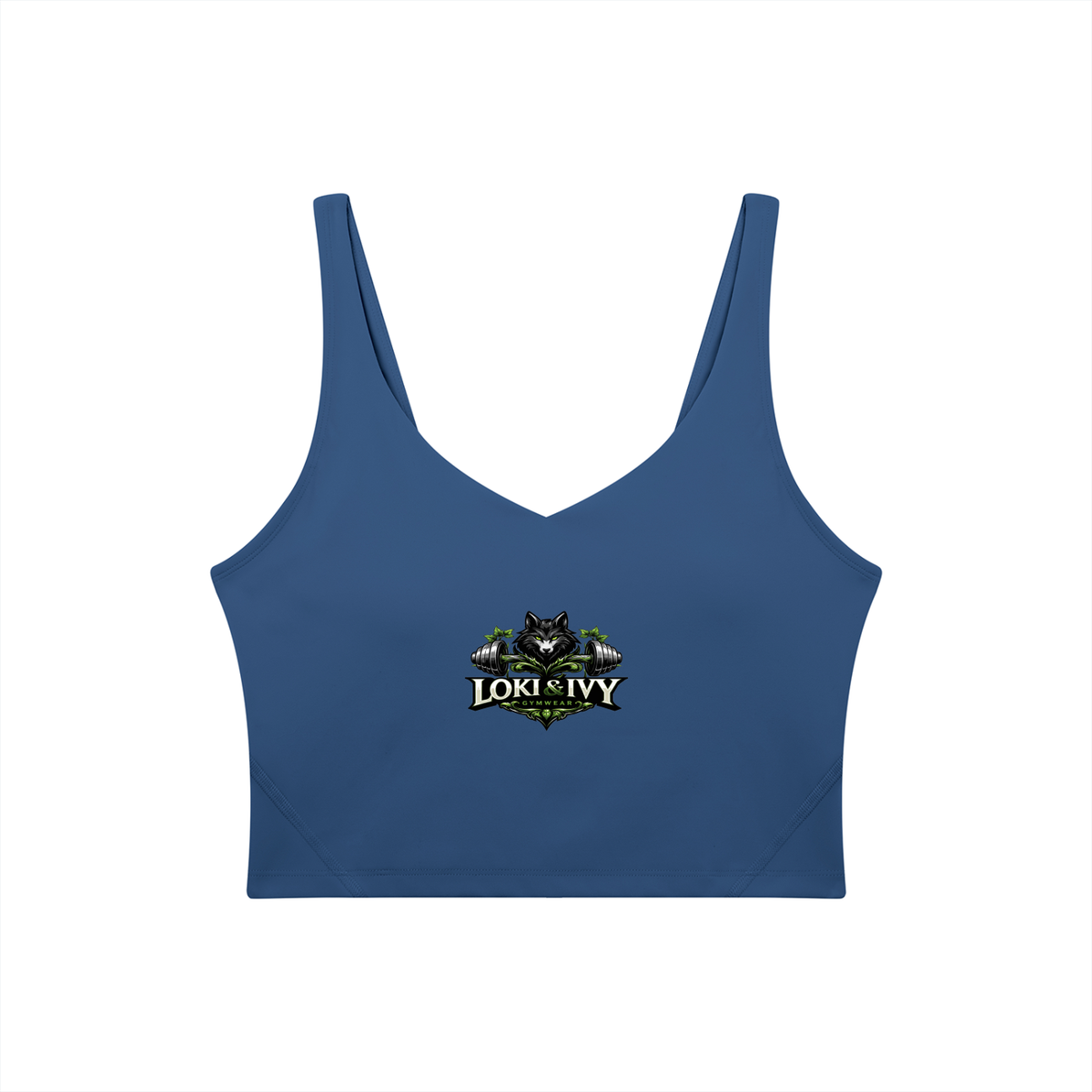 Loki & Ivy Women's V-Neck Yoga Sports Bra