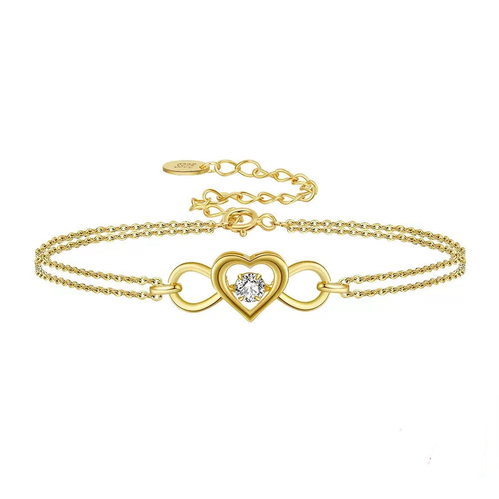 Valeria Heart Radiance Bracelet – Gold/Silver