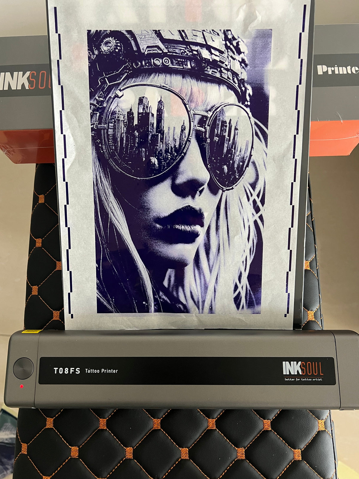 INKSOUL® T08FS Wireless Tattoo Transfer Stencil Printer-Can print shadows