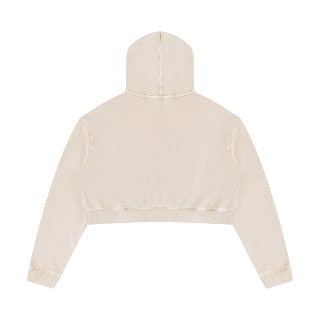 M.Lola “Hands” Women’s Mineral Washed Crop Hoodie