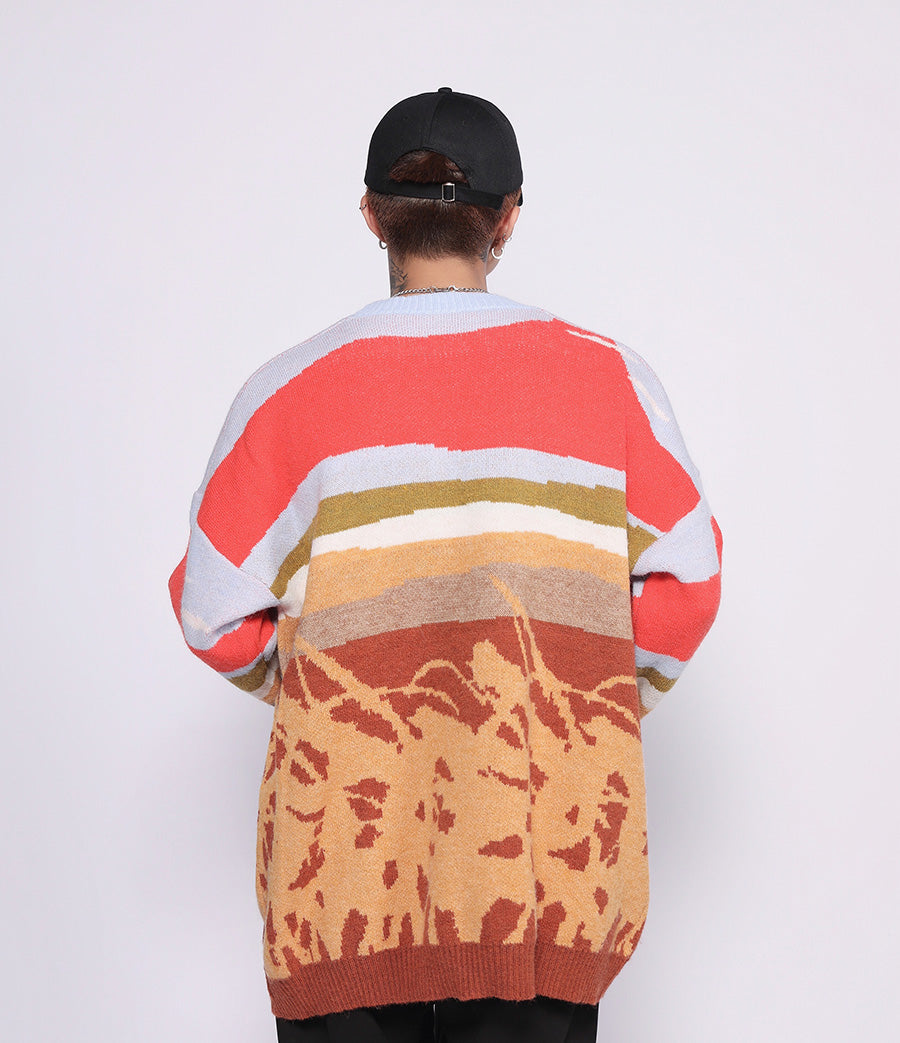 Farmland Artwork Knit Sweater