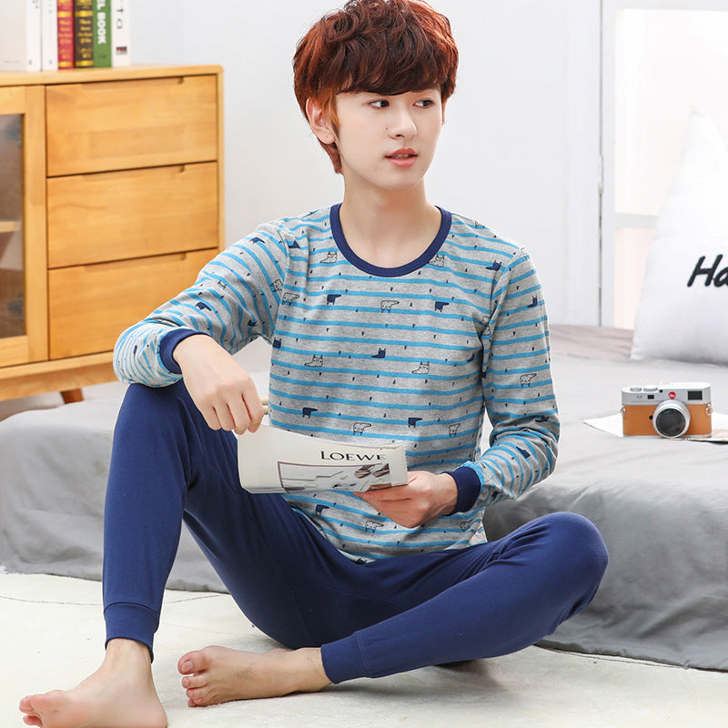 Children's Pajamas Cotton Boys' Base Teen Underwear Suit