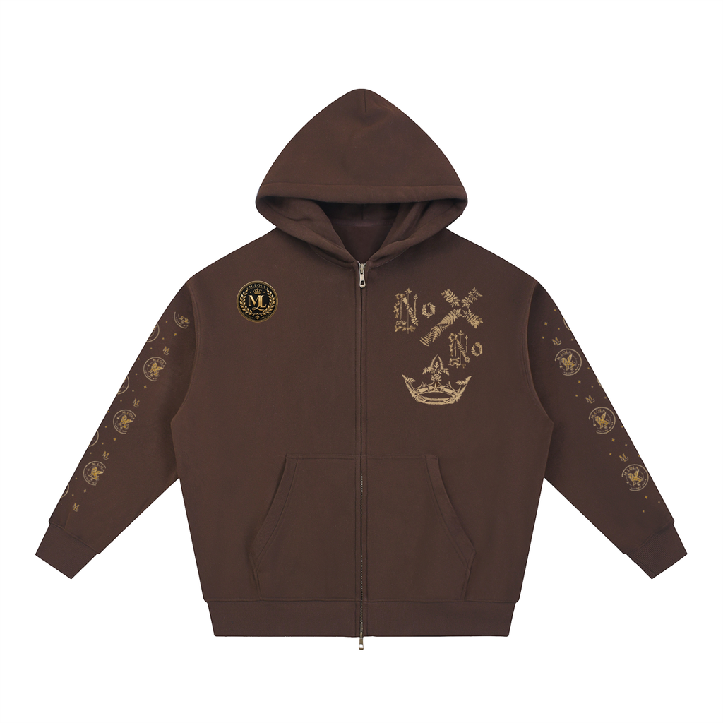 M.Lola "Cross and Crown" Essential Oversized Fleece Boxy Hoodie