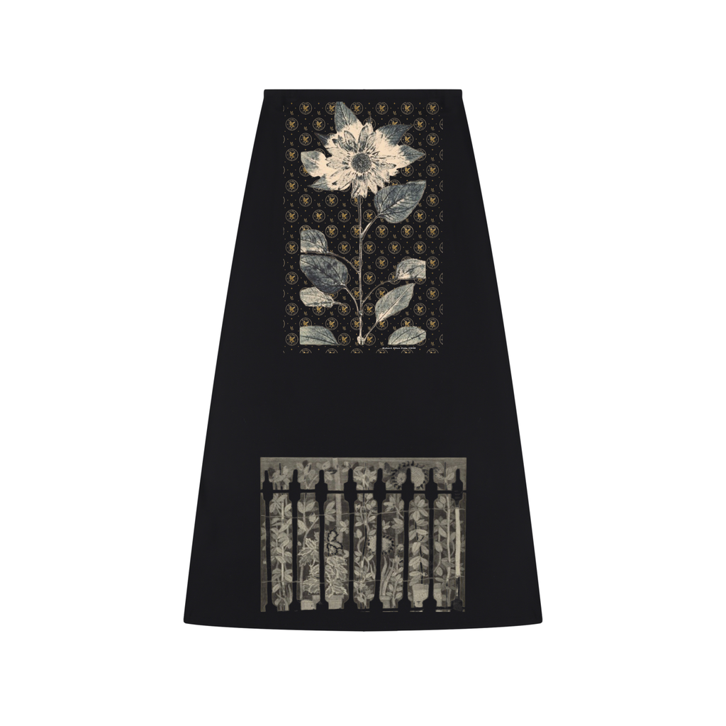 M.Lola “Floral” Women's Solid Color Knit Maxi Skirt