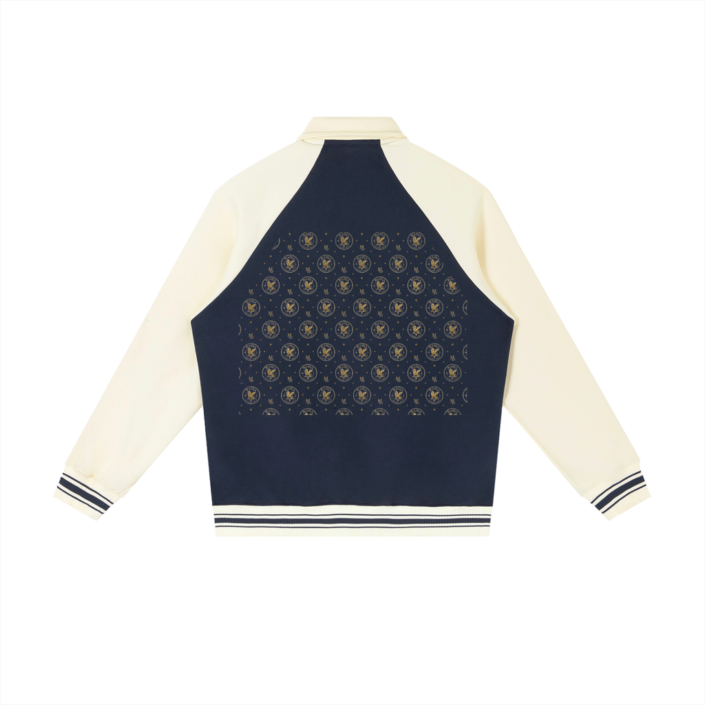 M.Lola Signature Contrast Raglan Sleeve Baseball Jacket