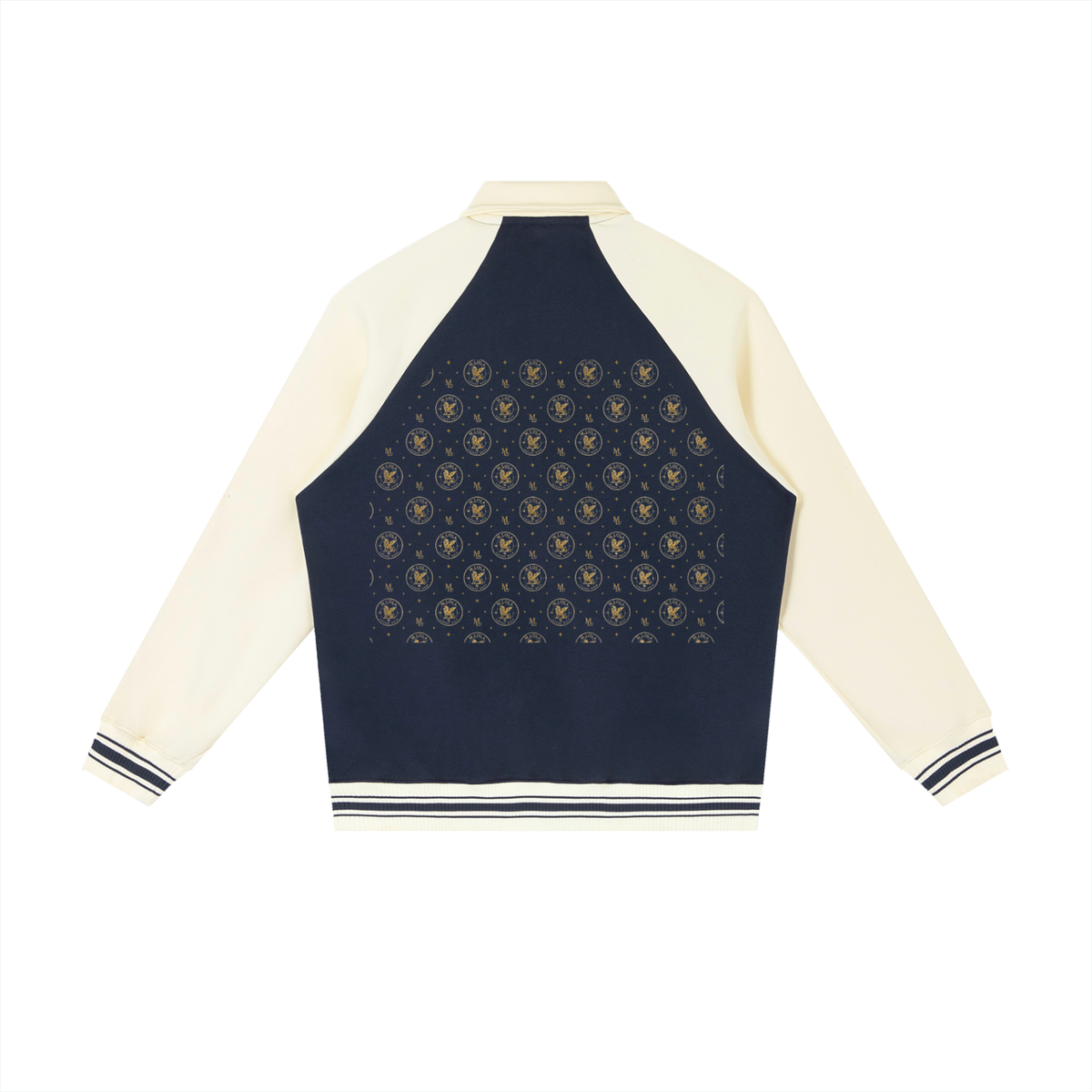 M.Lola Signature Contrast Raglan Sleeve Baseball Jacket