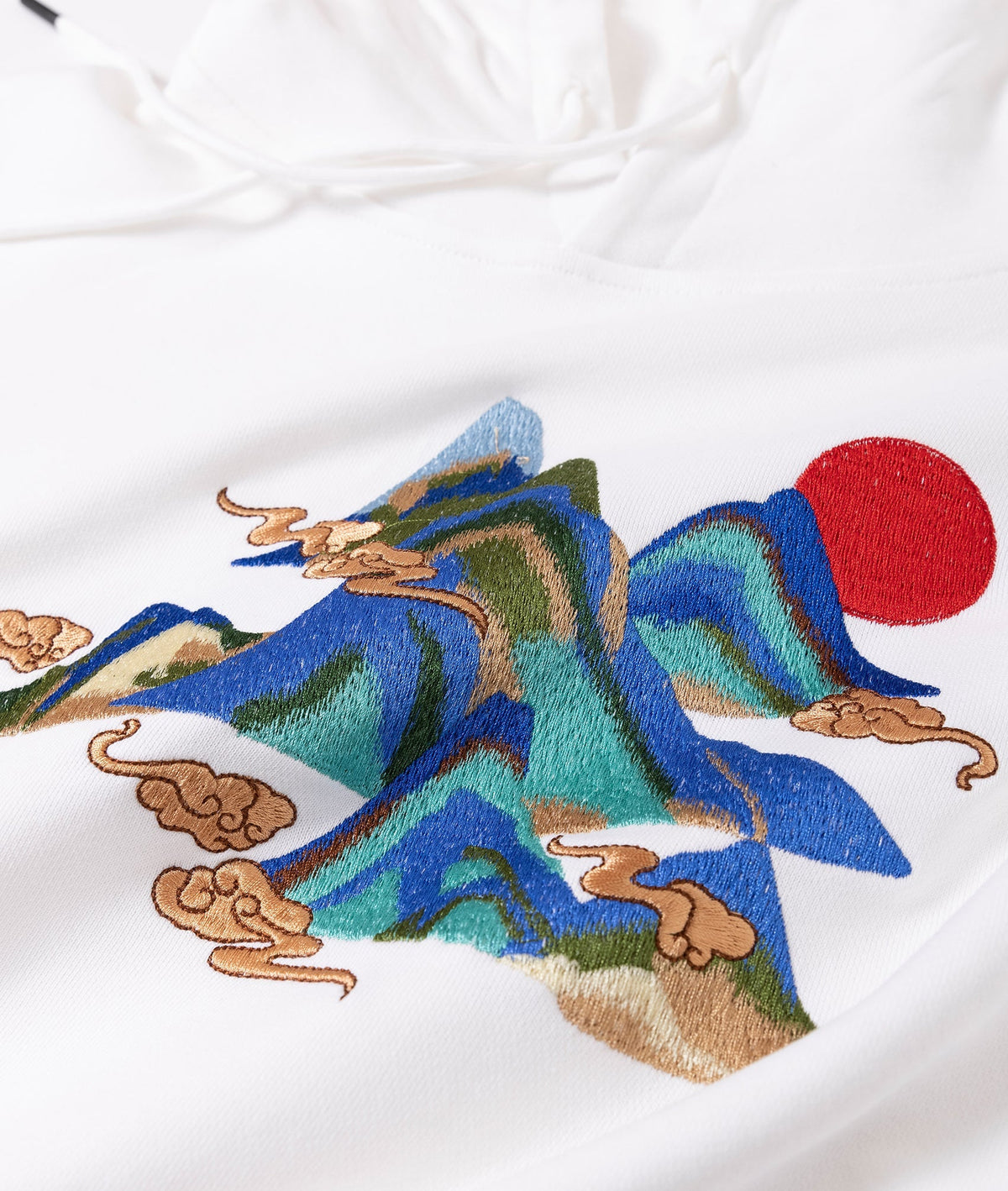 KH9232 Mountains Embroidery Hoodie