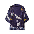 YC6316 Purple Cranes Kimono