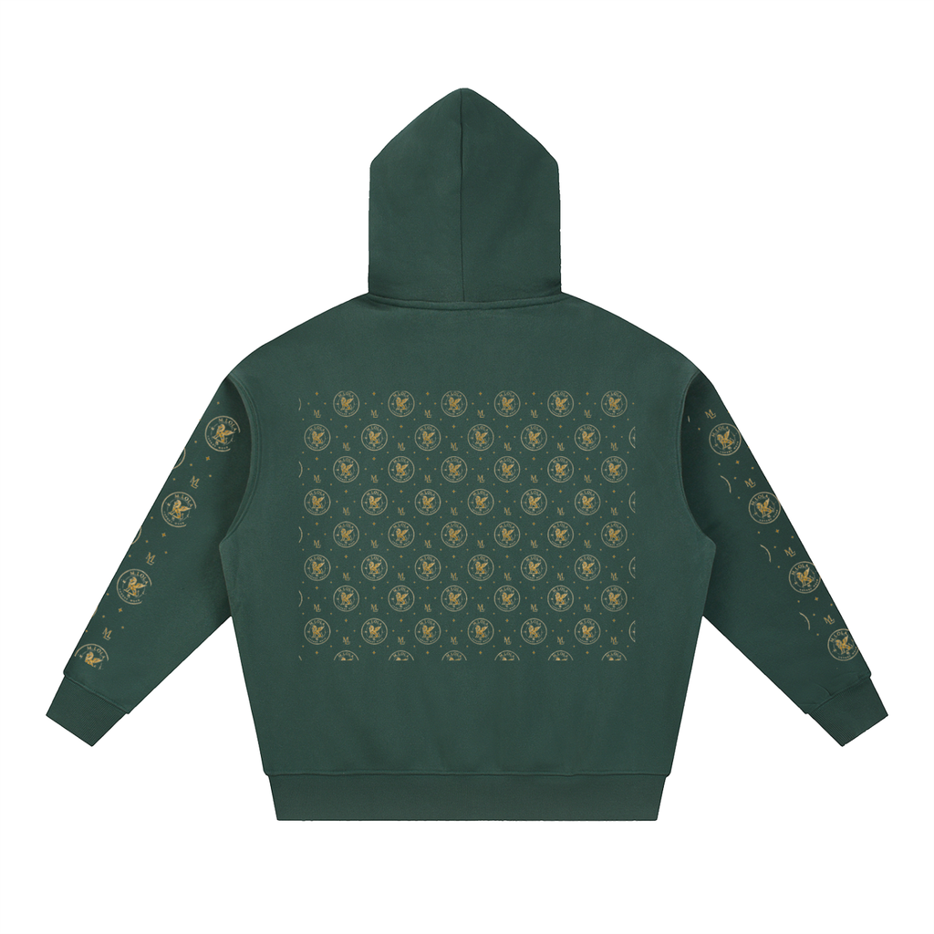 M.Lola "Cross and Crown" Essential Oversized Fleece Boxy Hoodie