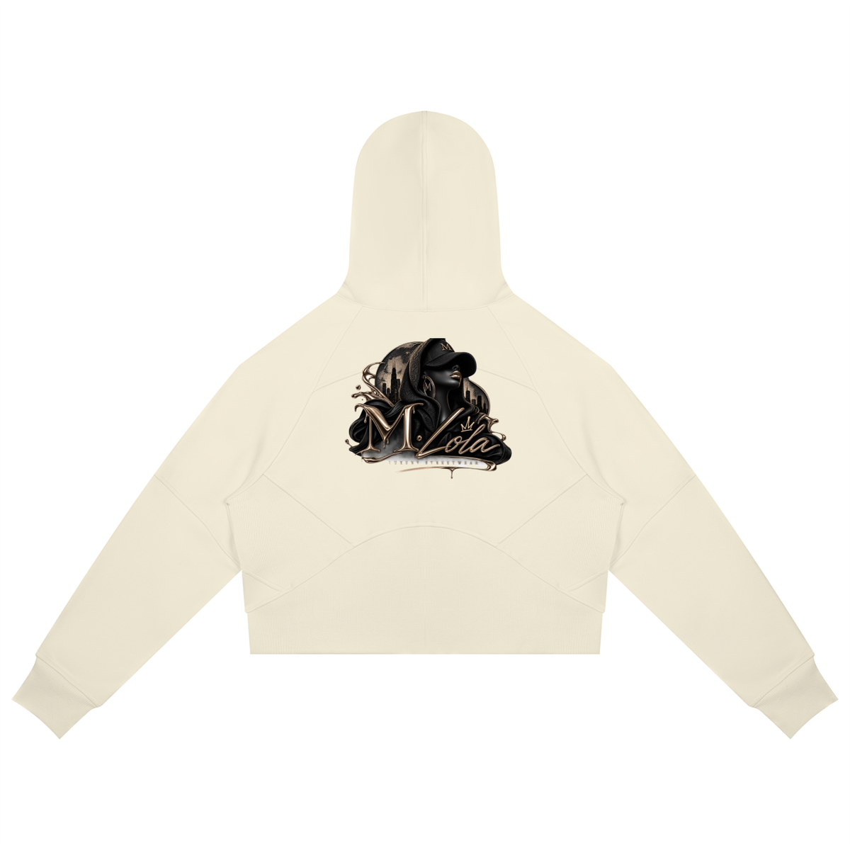 M. Lola Signature Cropped Zip-Through Hoodie