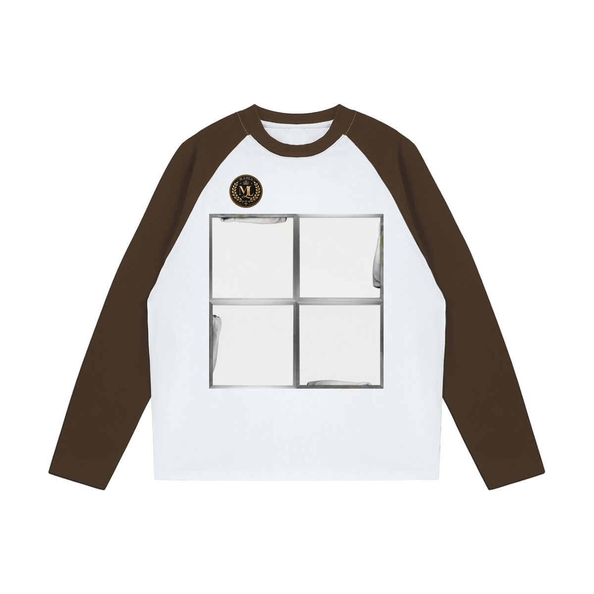 M.Lola “Window” Color-Blocked Raglan Long-Sleeve T-Shirt