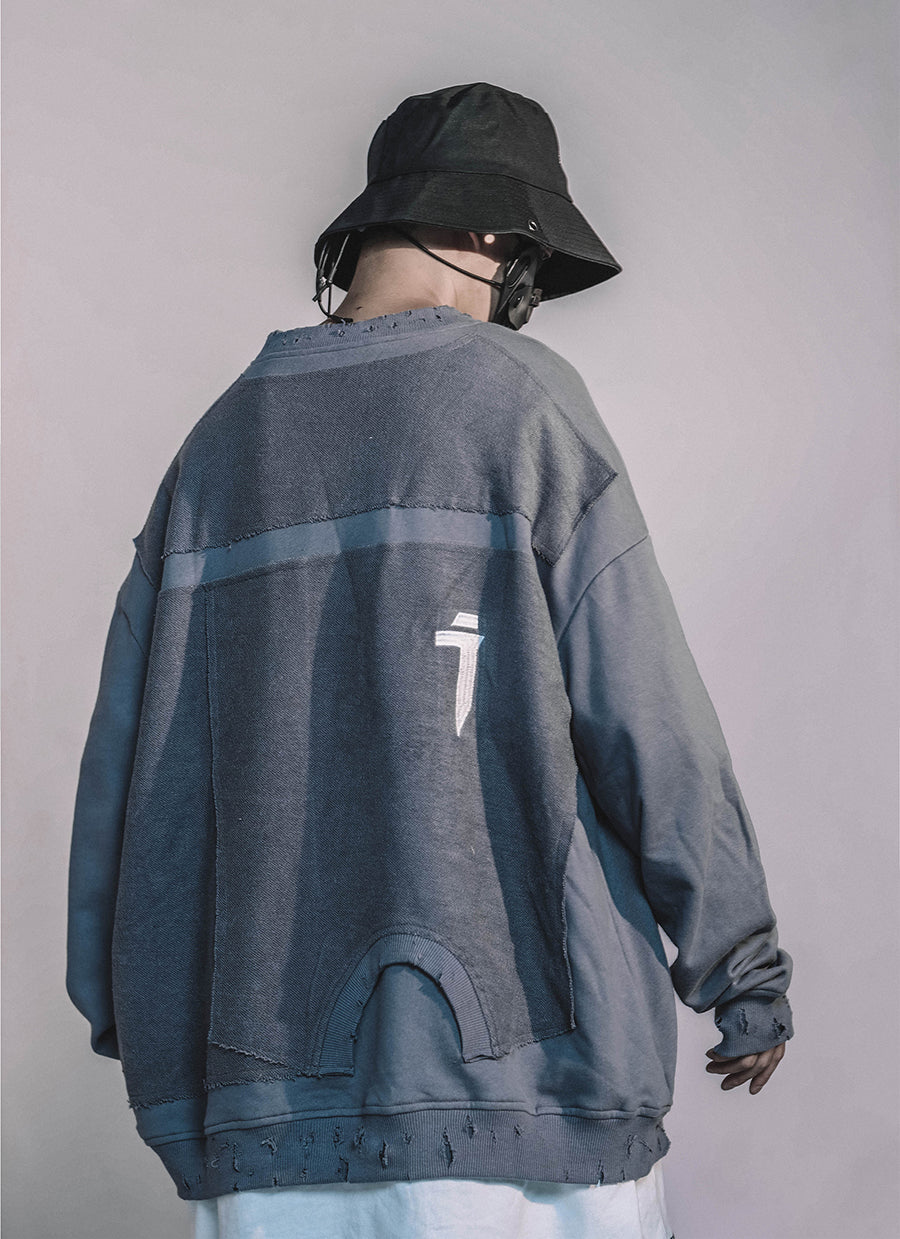 HiH14 Industrial Ripped Crewneck