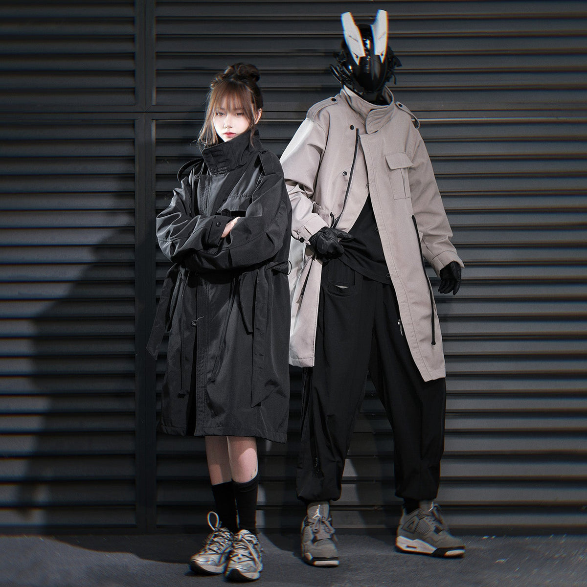 HiJ38 I-Tech Anorak Trench Coat