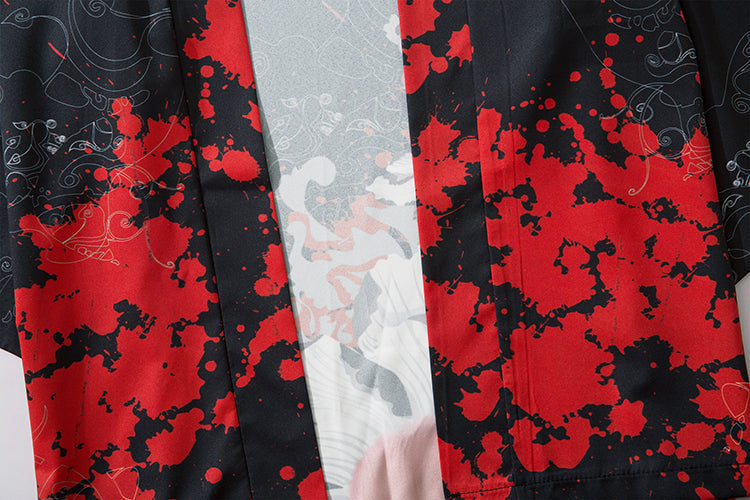 YC6032 Red Flowers Kimono