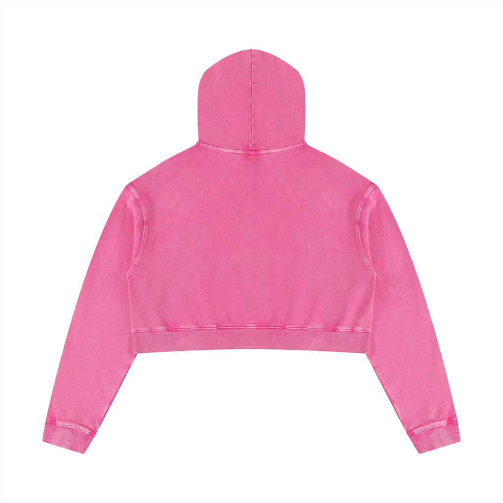 M.Lola “Hands” Women’s Mineral Washed Crop Hoodie