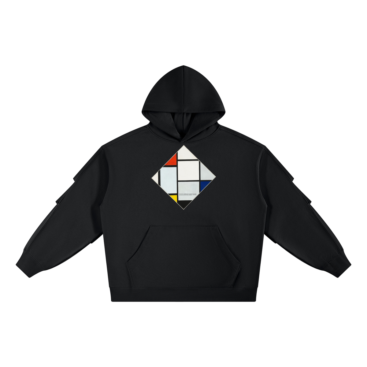M.Lola “Mondrian” Unisex Heavyweight Ruched Sleeves Hoodie