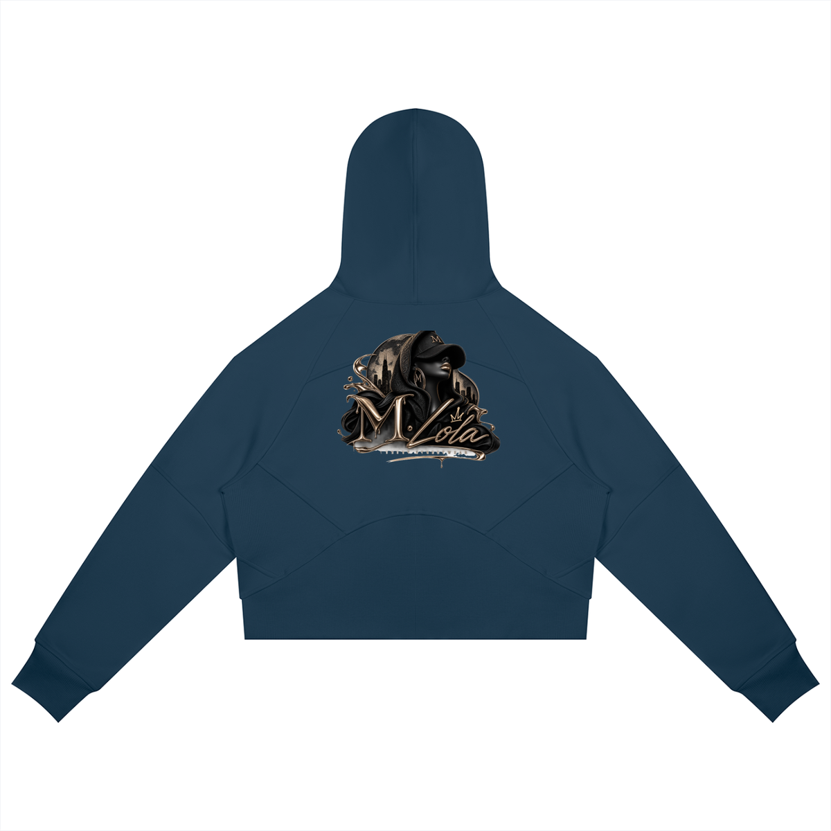 M. Lola Signature Cropped Zip-Through Hoodie