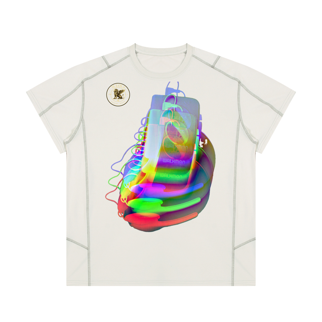 M.Lola “Walkman” Unisex Contrast Stitch  Regular Fit T-Shirt