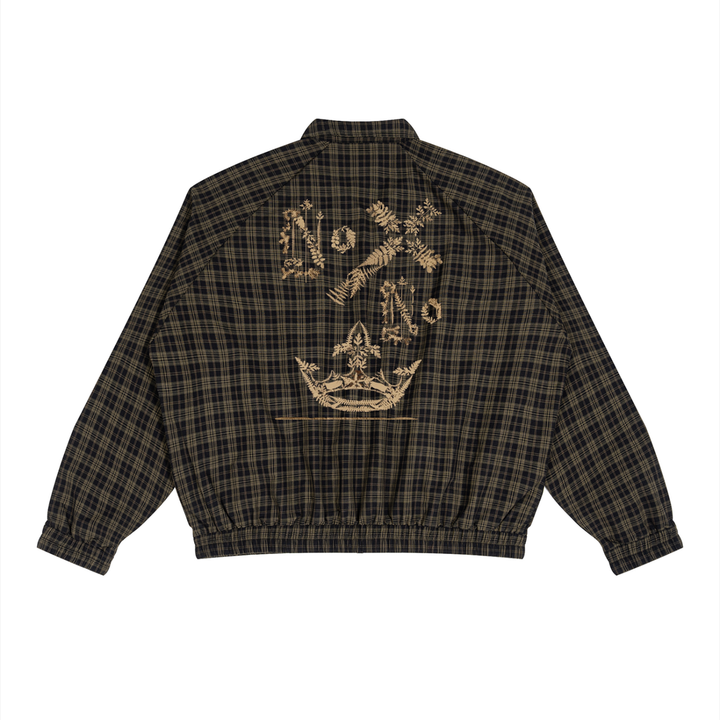 M.Lola "Cross and Crown" Unisex Plaid Full-Zip Track Jacket
