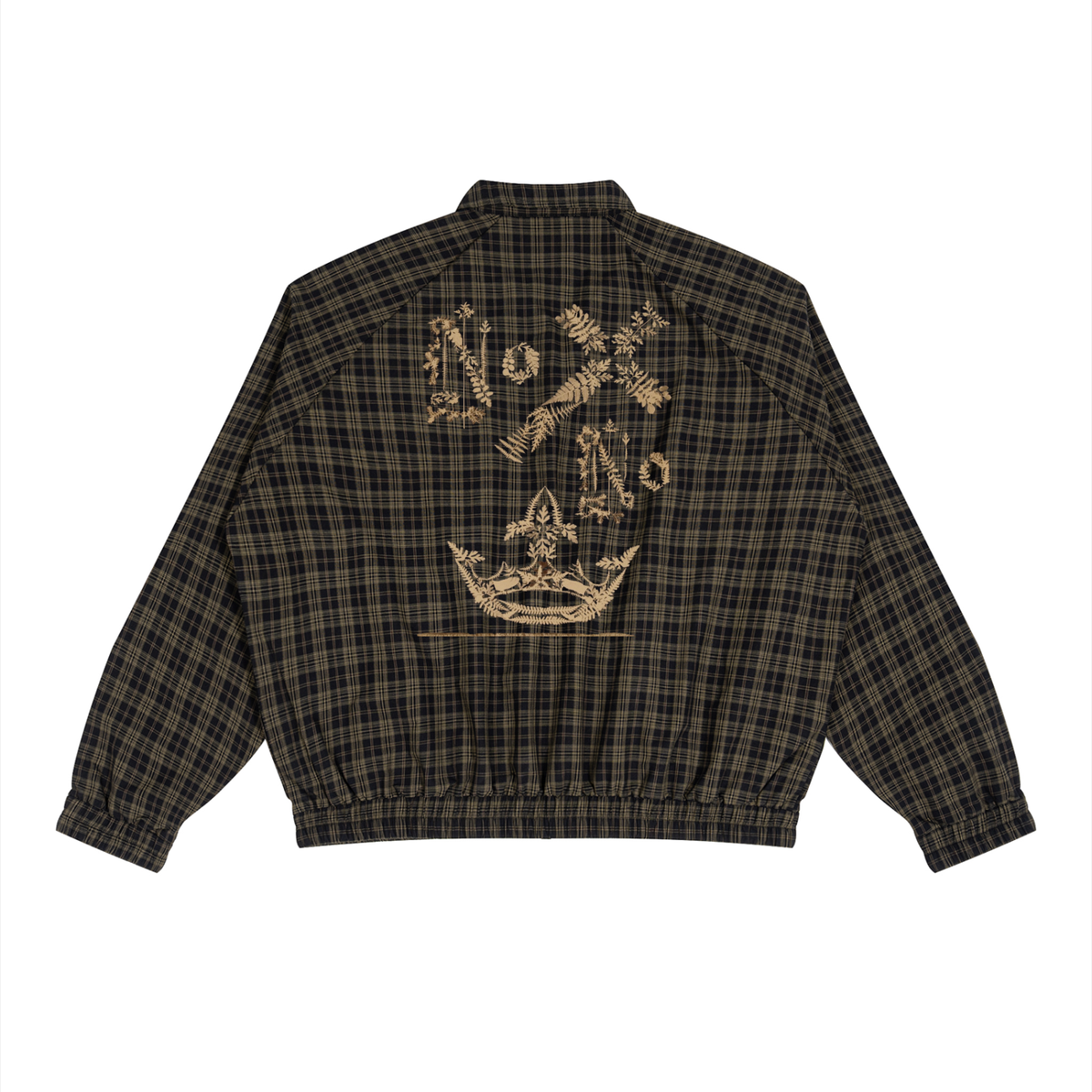 M.Lola "Cross and Crown" Unisex Plaid Full-Zip Track Jacket