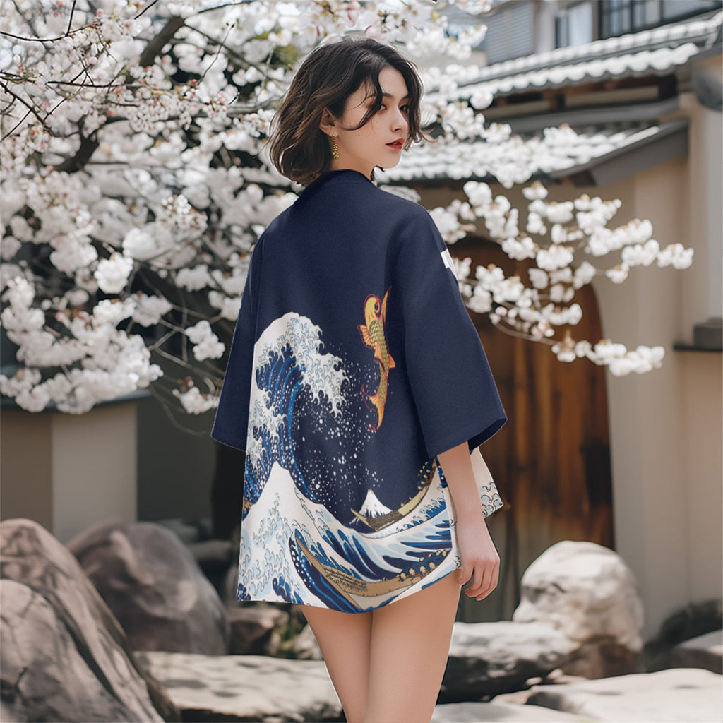 K03 Jumping Koi Kimono