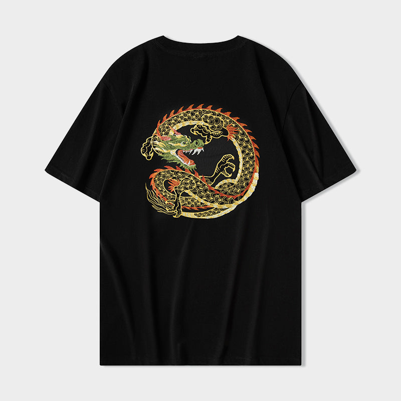 KH866 Golden Dragon Embroidery Tee