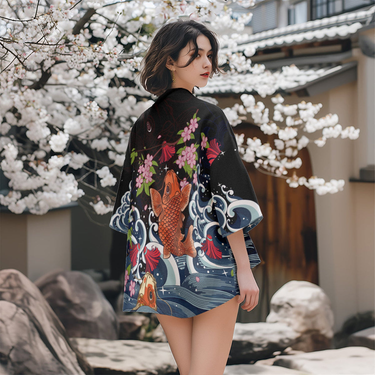 K04 Koi Paradise Kimono