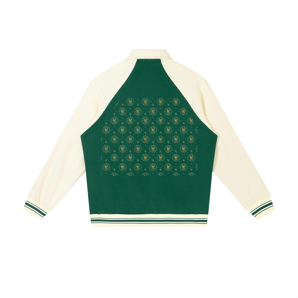 M.Lola Signature Contrast Raglan Sleeve Baseball Jacket