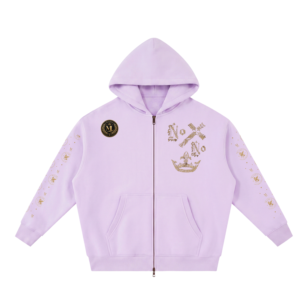 M.Lola "Cross and Crown" Essential Oversized Fleece Boxy Hoodie