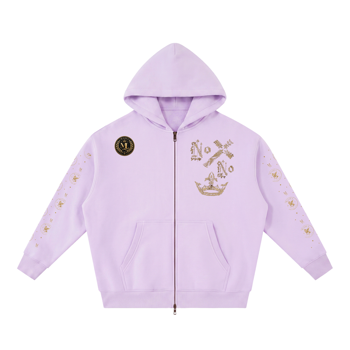 M.Lola "Cross and Crown" Essential Oversized Fleece Boxy Hoodie