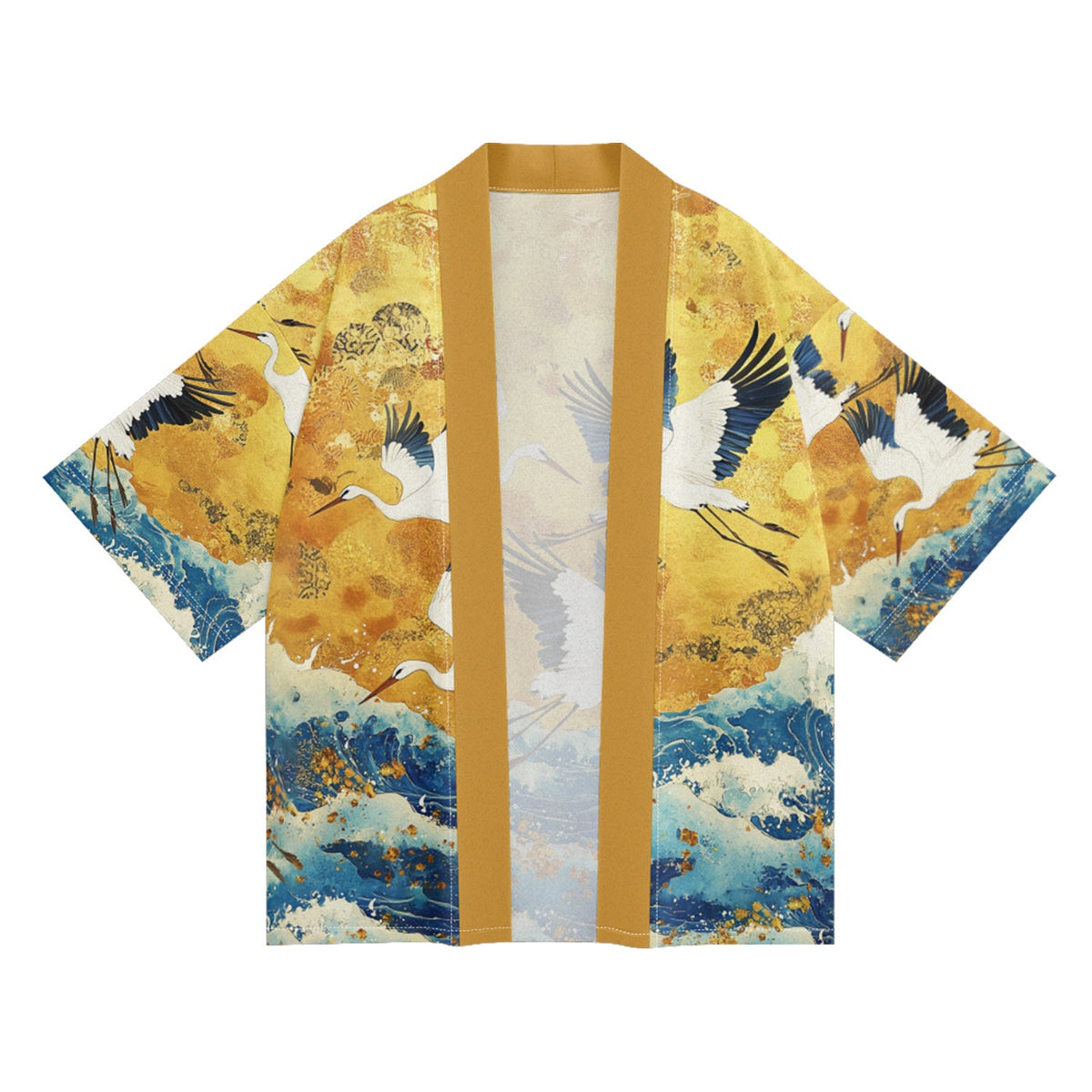K21 Golden Cranes Kimono