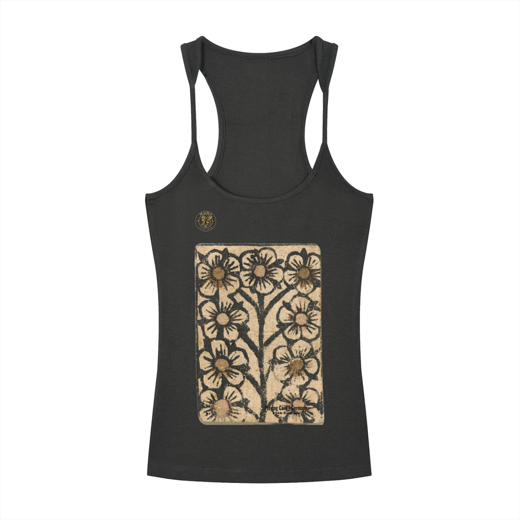 M.Lola “Playing Card” Slim Fit Ribbed Racerback Tank Top