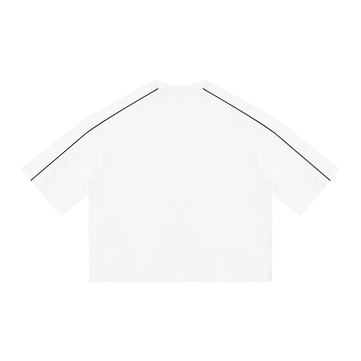 M.Lola Signature Logo Unisex Heavyweight Boxy Piping T-Shirt