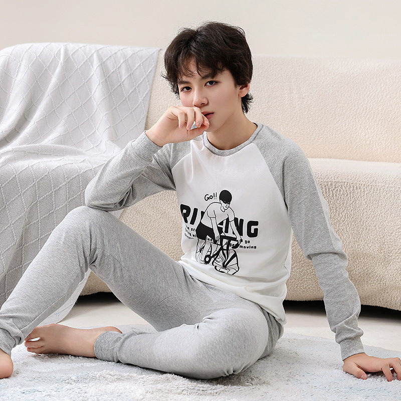 Children's Pajamas Cotton Boys' Base Teen Underwear Suit