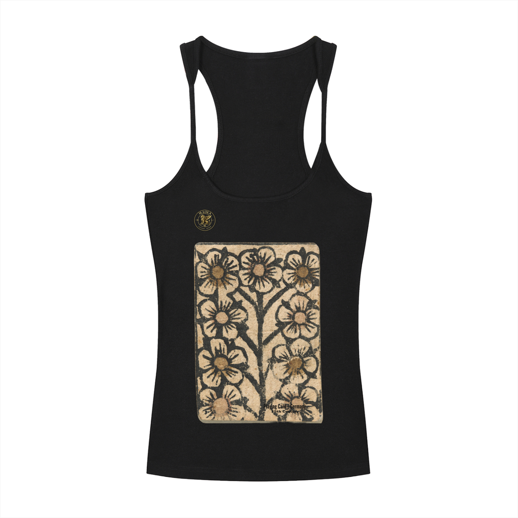 M.Lola “Playing Card” Slim Fit Ribbed Racerback Tank Top