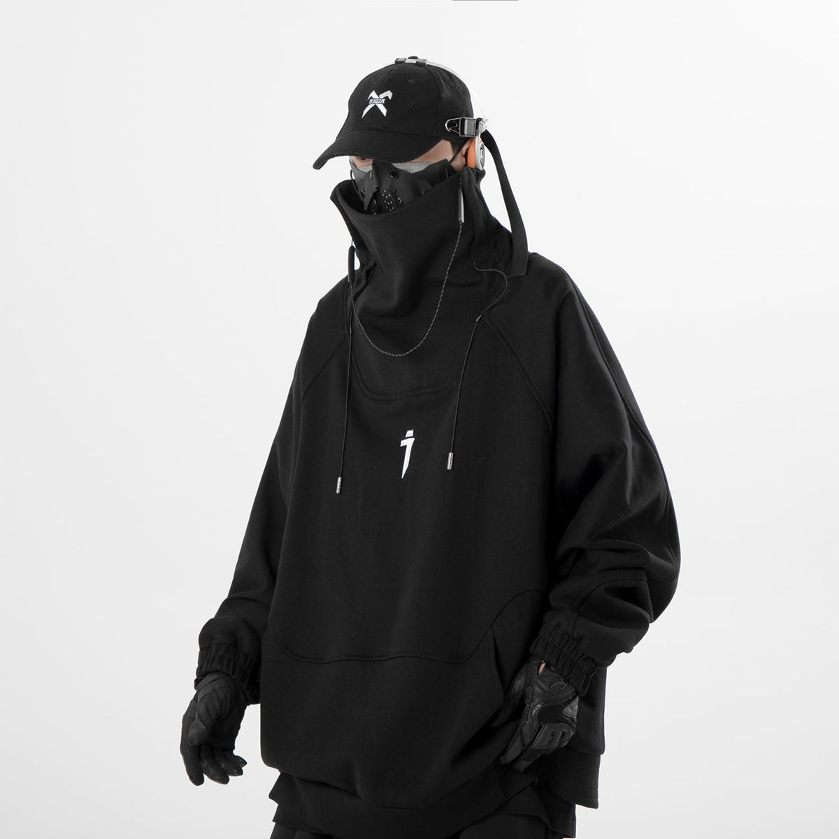 HiH49 Precision High Neck Black Sweater