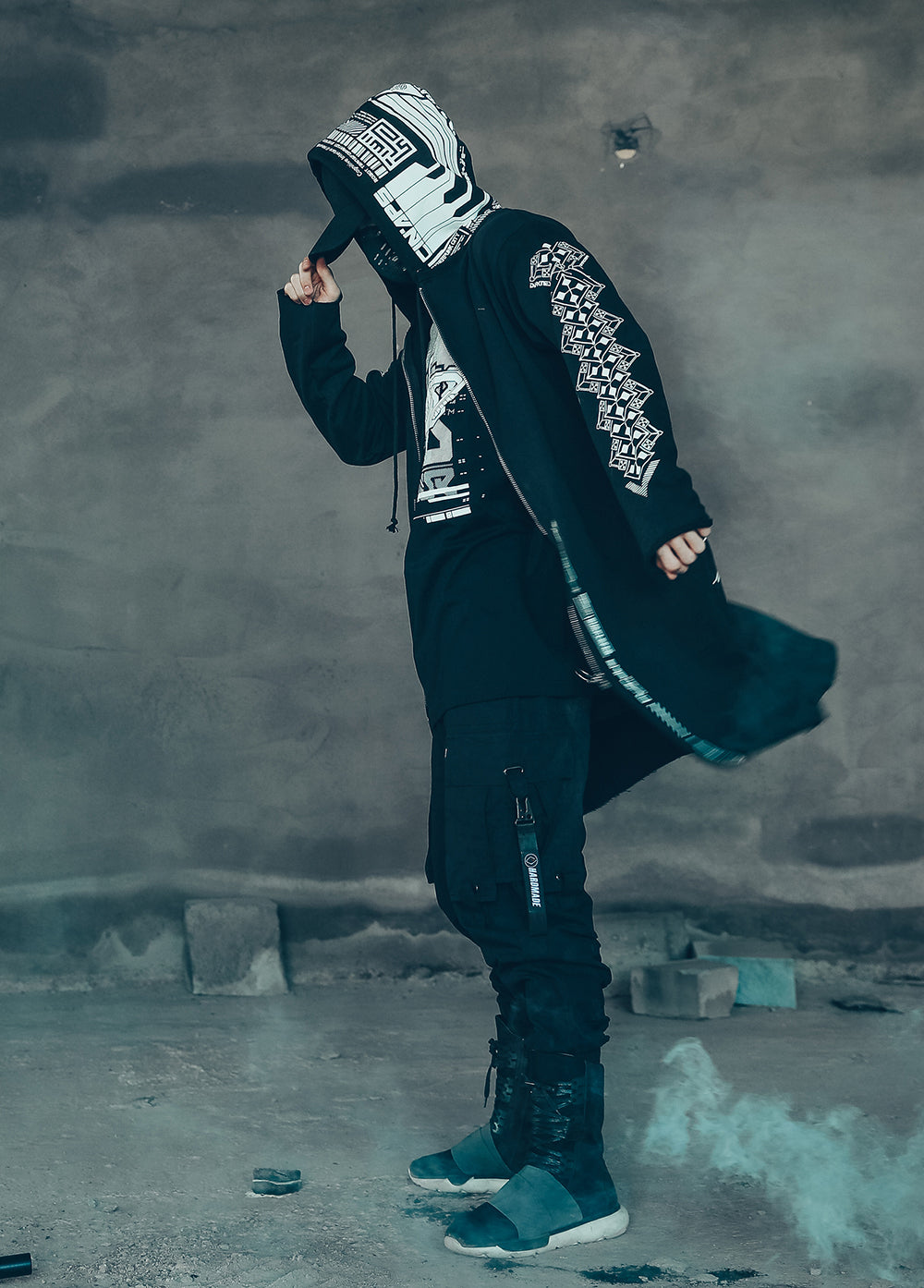 Sim507 Cyber Alien Trench Coat