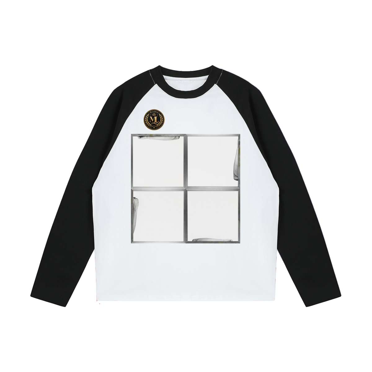 M.Lola “Window” Color-Blocked Raglan Long-Sleeve T-Shirt