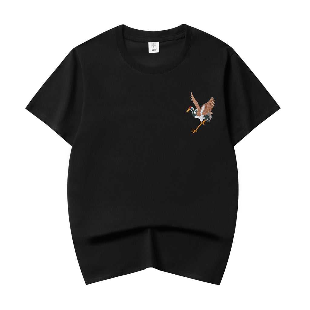 KH858 Flying Crane Embroidery Tee