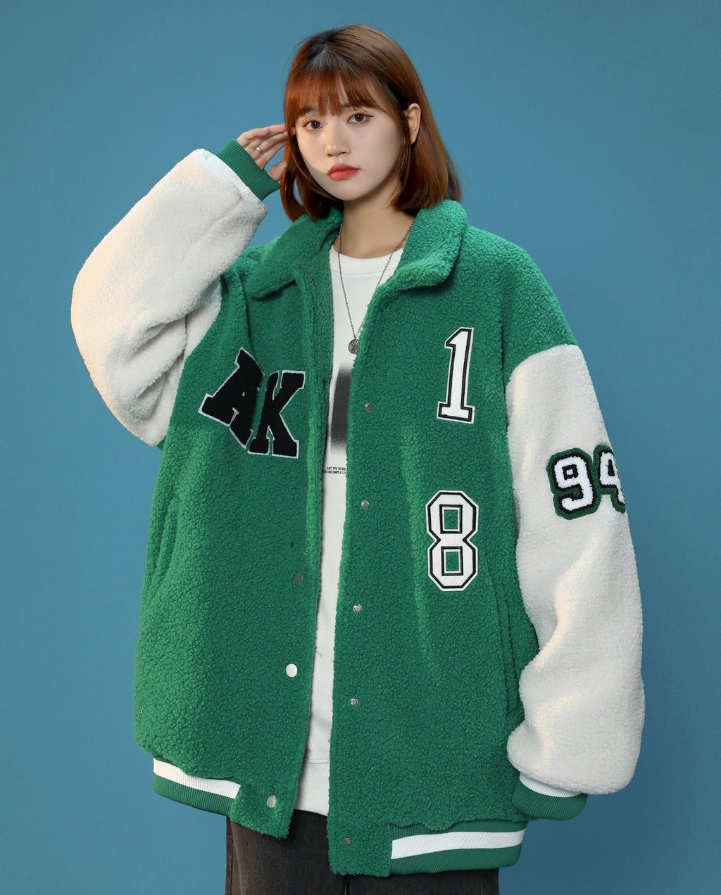 Women's Year 94 Furry Varsity Jacket